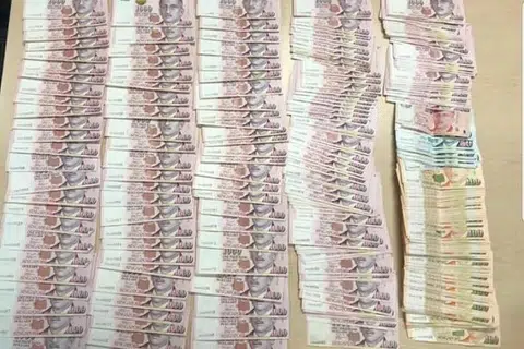 CEGAH JENAYAH: Dua lelaki telah diberkas kerana menyamar sebagai pegawai China dengan wang tunai berjumlah S$529,540 berjaya dirampas.