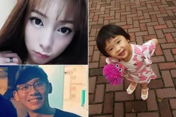 Megan Khung meninggal dunia selepas teman lelaki ibunya, Wong Shi Xiang (bawah, kiri), menumbuk perutnya. Ibu Megan, Foo Li Ping dan Wong, kemudian membakar mayatnya untuk menyembunyikan jenayah mereka.