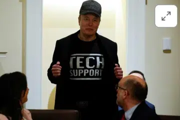 Encik Elon Musk menghadiri mesyuarat Kabinet pertama Presiden Amerika Syarikat, Encik Donald Trump, di Washington, pada 26 Februari.