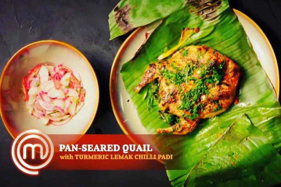 HIDANGAN MENCURI HATI: ‘Pan Seared Quail Percik dengan Lemak Cili Padi’ mencuri hati juri Bjorn Shen dan Audra Morrice, ditambah dengan peminat yang ingin memesan hidangan itu. 