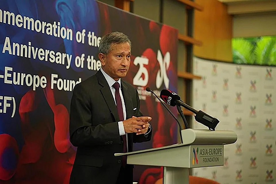 KERJASAMA ASIA-EROPAH: Dr Vivian Balakrishnan di acara ulang tahun ke-25 Yayasan Asia-Eropah (Asef) pada Rabu. - Foto FACEBOOK YAYASAN ASIA-EROPAH (ASEF)