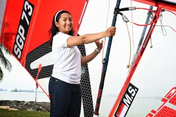 TERUJA: Peluncur angin Singapura Marsha Shahrin bakal ditampilkan buat julung kalinya dalam Sukan Asia 2023 di Hangzhou, China pada 23 September hingga 8 Oktober.