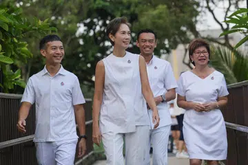 Pasukan PAP yang akan bertanding di GRC Jalan Besar terdiri daripada (dari kiri) Encik Shawn Loh, Cik Josephine Teo, Dr Wan Rizal Zakariah dan Cik Denise Phua.