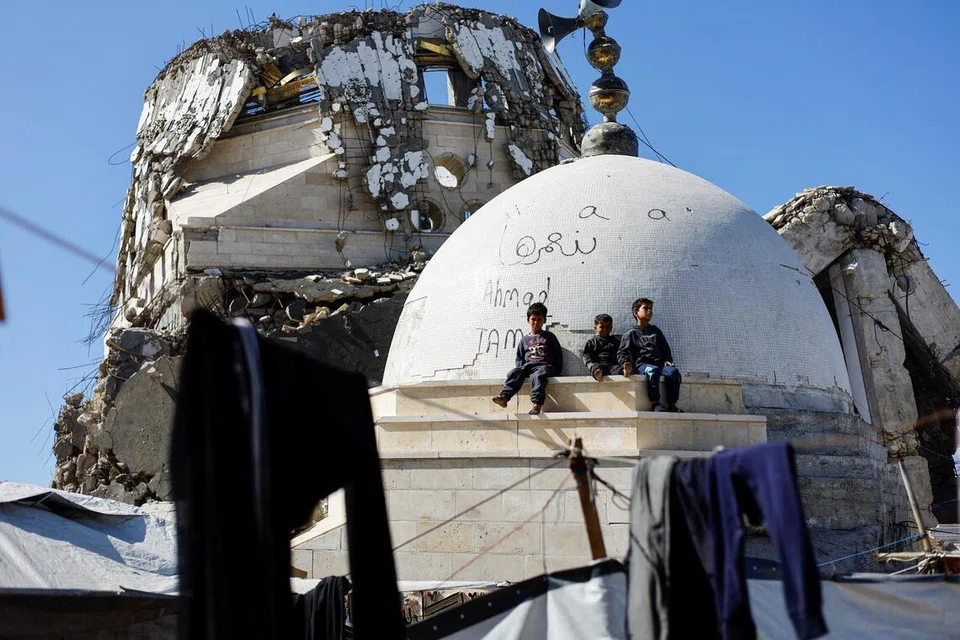 ramadan, gaza, masjid, musnah, runtuhan