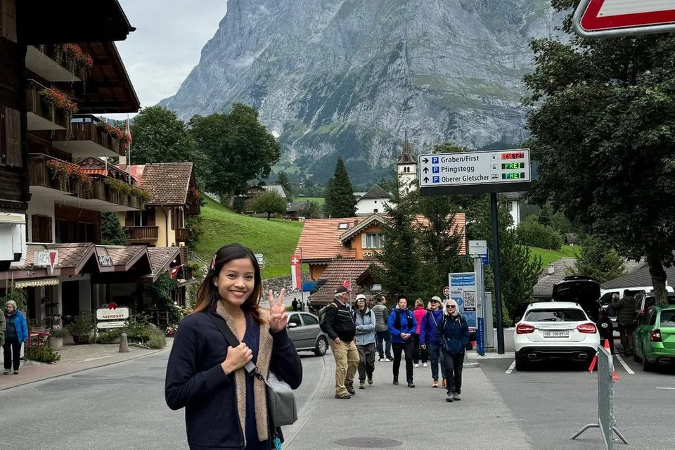 Cik Syuhaidah Shifa singgah di Grindelwald, Switzerland, pada 2024.