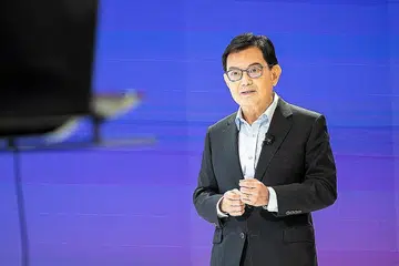 PELANCARAN PERTUKARAN DATA SGTRADEX: Timbalan Perdana Menteri, Encik Heng Swee Keat, menyifatkan Pertukaran Data Perdagangan Singapura (SGTraDex), sebagai satu perintisan bagi industri perkapalan, yang buat masa ini menghadapi "ketidakcekapan yang ketara". - Foto IMDA