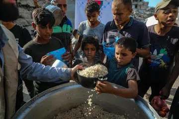 palestin, bandar gaza, bantuan makanan