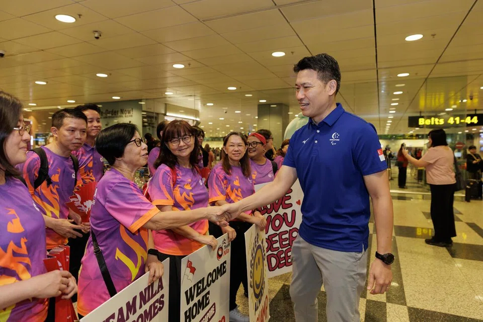 Sukan Para Asia, kepulangan atlet S’pura, David Neo