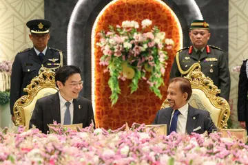 Lawrence Wong, Hassanal Bolkiah, Brunei