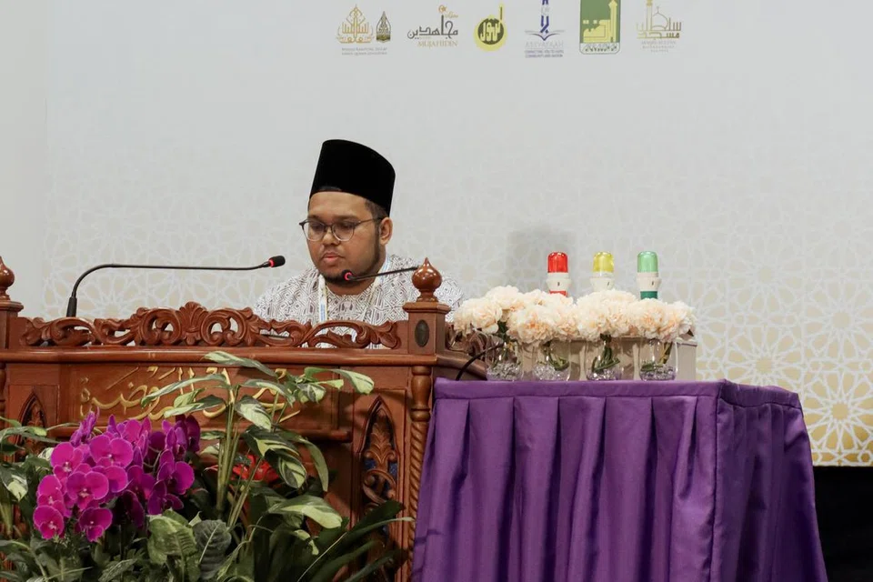 Peserta dewasa, Ustaz Muhammad Mustaffa, di Majlis Tilawah & Tahfiz Al-Quran 2023 yang diadakan di Dewan Yam, Masjid Ar-Raudhah, pada 2023.
