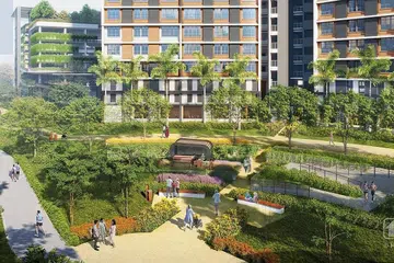 KAWASAN KESIHATAN QUEENSTOWN: Penduduk boleh bersenam di laluan kesejahteraan dan warisan di Queen's Arc sambil menikmati warisan tempat itu. - Foto HDB
