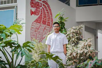 KUASAI BAHASA MELAYU: Muhammad Amjad Amirul memutuskan untuk mengambil laluan Pengambilan Masuk ke Sekolah secara Langsung (DSA) ke Institusi Raffles dalam Program Pilihan Bahasa Melayu (MLEP) untuk menguasai bahasa Melayu.