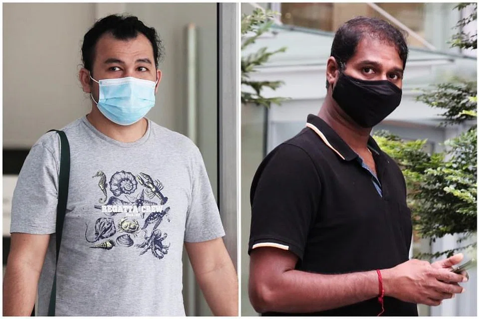KES BEKAS PEKERJA SHELL: Muhammad Ashraf Hamzah (kiri) dan Sadagopan Premnath menerima sekurang-kurangnya $700,000 dan AS$150,000 dalam konspirasi minyak gas. - Foto BH oleh KELVIN CHNG 
