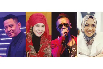 MENGIMBAU JALAN KENANGAN: Orang ramai boleh menyaksikan persembahan 'Gambar Kegemaran' yang menampilkan (dari kiri) Syawal Kassim and Band, Rahimah Rahim, Iskandar Ismail dan Teeqa RZ.