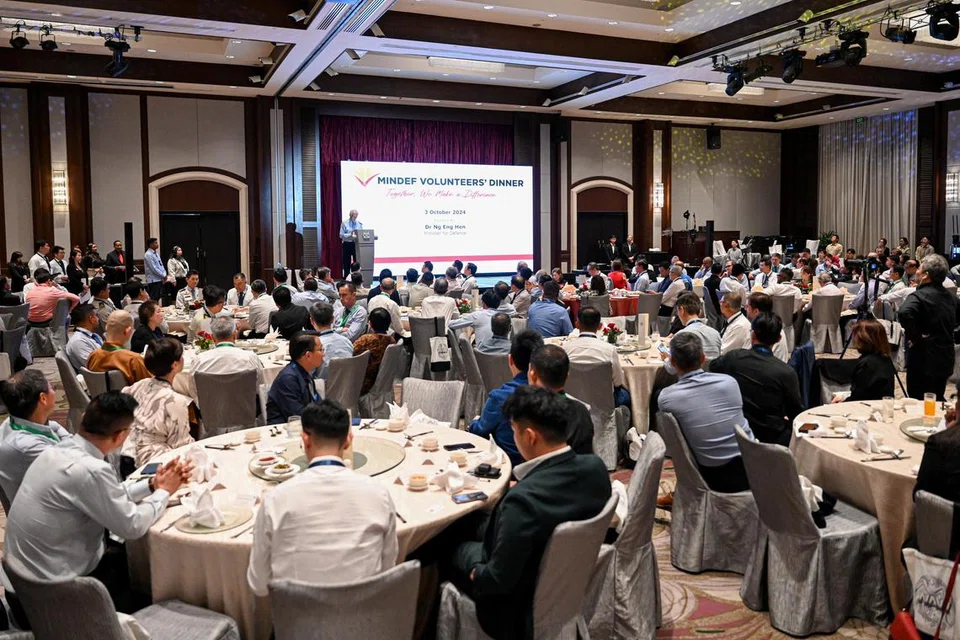 Majlis Makan Malam Sukarelawan Mindef pada 3 Oktober di hotel Paradox Singapore Merchant Court, khusus bagi menghargai sumbangan, sokongan dan komitmen 387 sukarelawan yang berkhidmat di 39 lembaga dan jawatankuasa Mindef.
