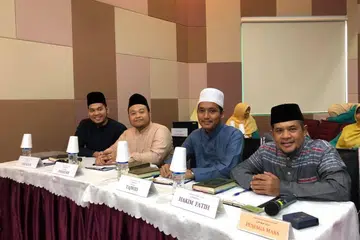 Barisan pengadil jemputan bagi acara Musabaqah Tahfiz yang berlangsung pada 2018.