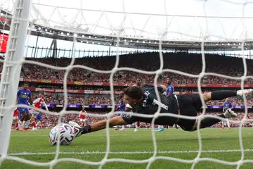 Jaringan pertama Arsenal oleh Kai Havertz dalam perlawanan menentang Chelsea di Stadium Emirates, London, pada 6 September 2026.