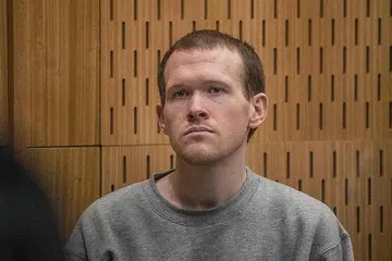 DIHUKUM: Penembak di masjid Christchurch, Brenton Tarrant, mendengar hakim menjatuhkan hukuman ke atasnya semalam. - Foto EPA-EFE