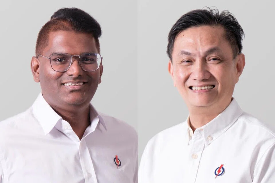 Parti Tindakan Rakyat (PAP) telah melantik pegawai kesatuan sekerja, Encik Jagathishwaran Rajo (kiri) dan ketua pegawai eksekutif (CEO) Serial Achieva, Encik Kenny Sim (kanan) sebagai pengerusi cawangan bagi GRC Aljunied, mengambil alih dari Encik Chua Eng Leong dan Encik Alex Yeo Sheng Chye.