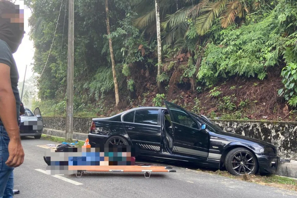 Tempat kejadian suspek yang maut ditembak selepas berbalas tembakan dengan polis di Jalan Bukit Tunku, Kuala Lumpur, pada awal pagi 6 Ogos. 