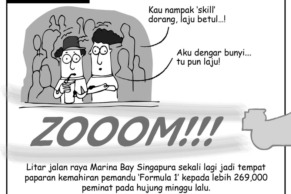 Litar jalan raya Marina Bay Singapura sekali lagi jadi tempat paparan kemahiran pemandu ‘Formula 1’ .