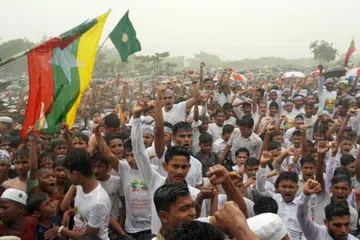 Pelarian Rohingya berhimpun di Cox’s Bazar, Bangladesh, pada 25 Ogos, ulang tahun ketujuh mereka melarikan diri dari Myanmar, daripada kekerasan tentera pada 2017.