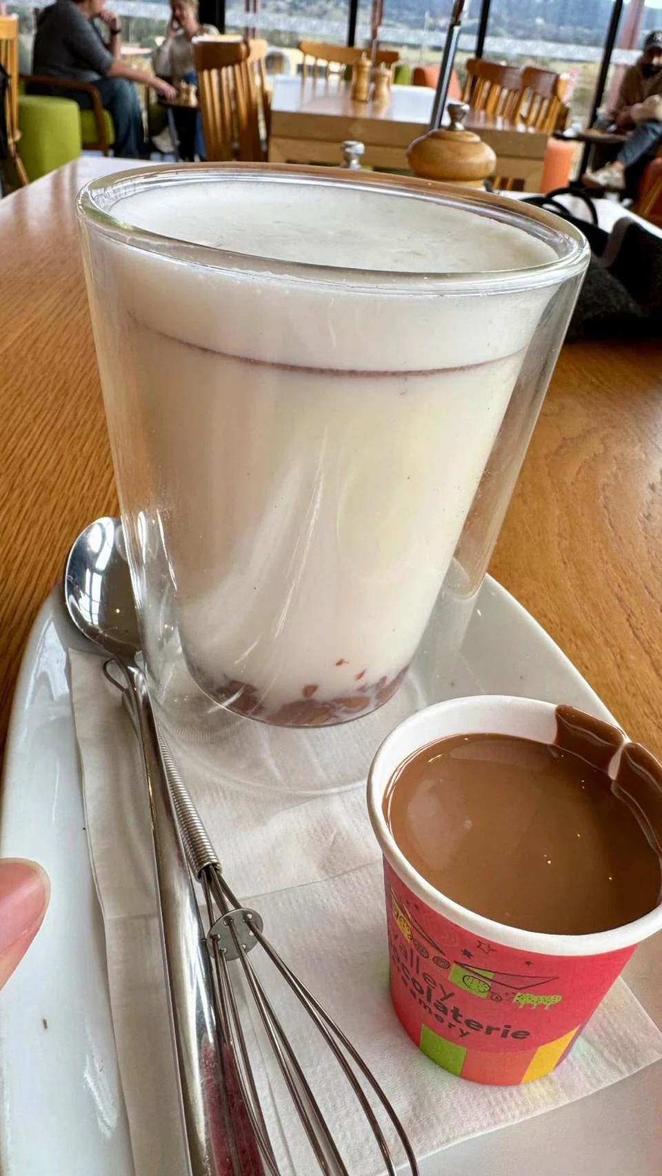 Minuman ‘hot chocolate’ di Yarra Valley Chocolaterie & Ice Creamery.