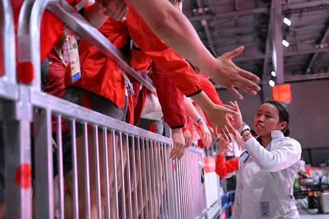 Kiria Tikanah, Sukan Asia, lawan pedang epee