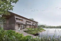 Lakaran artis bagi Taman Alam Mandai Mangrove dan Mudflat serta Koridor Alam Bukit Batok yang bakal dibuka mulai 2028. 