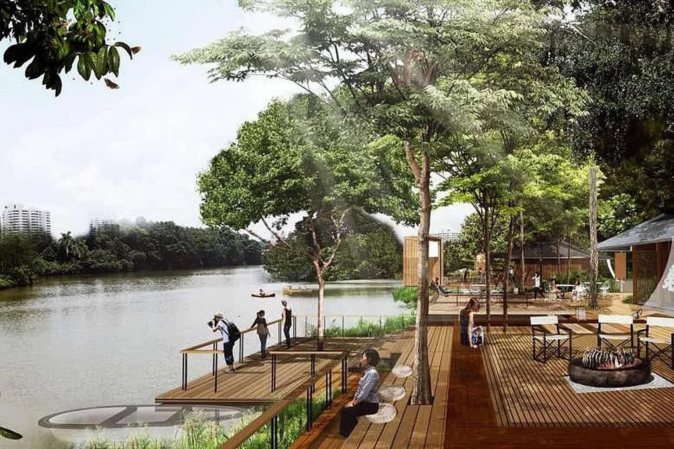 INDAH DAN PENUH MENGHIJAU: Inilah lakaran artis apabila bahagian tengah dan timur di Jurong Lake Gardens (JLG) siap untuk dinikmati semua penduduk dalam tempoh empat tahun mendatang. 