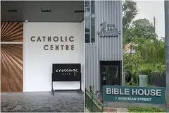 Tiga orang yang didakwa ada kaitan dengan kes bahan putih ditemui di Pusat Katolik di Waterloo Street dan Bible House di Armenian Street telah ditangkap oleh polis. 