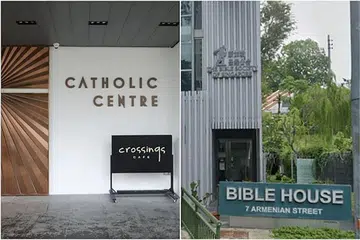 Tiga orang yang didakwa ada kaitan dengan kes bahan putih ditemui di Pusat Katolik di Waterloo Street dan Bible House di Armenian Street telah ditangkap oleh polis. 
