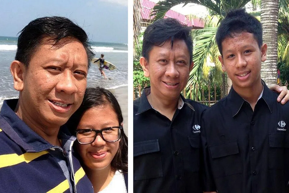 BAPA SEBAGAI TELADAN: Encik Shafie, bersama dua anak remajanya, sentiasa berusaha menjadi suri teladan bagi menjadi inspirasi buat anaknya. - Foto ihsan SHAFIE SHAMSUDDIN