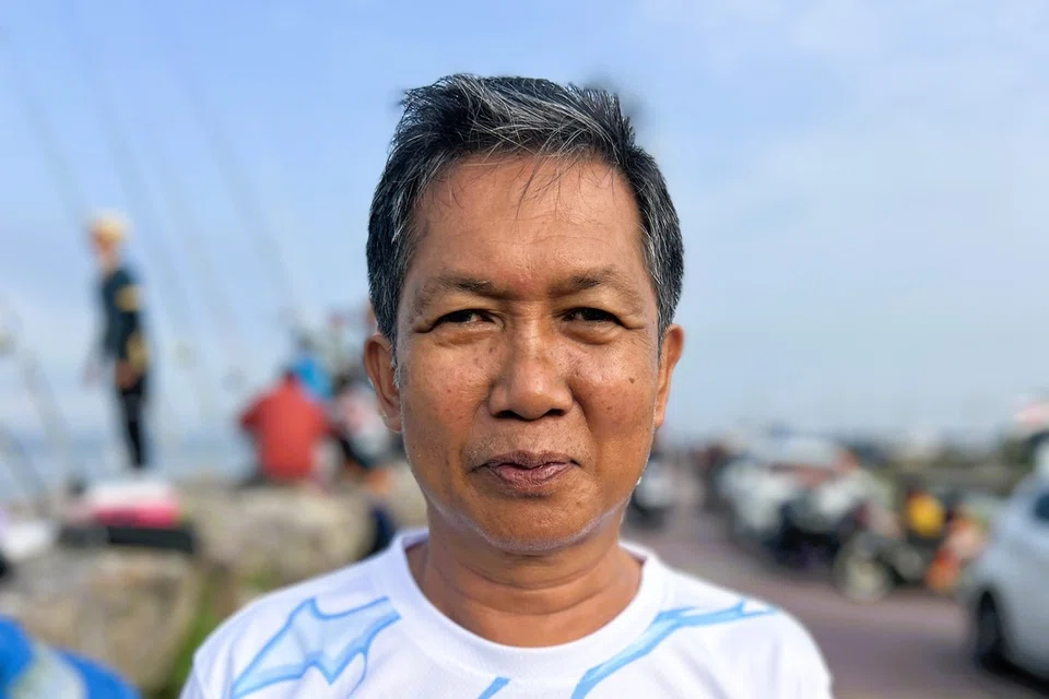 Peserta dari Singapura Encik Agmain Min, berkongsi beliau biasanya memancing di kawasan Punggol atau East Coast, Singapura.