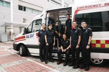 NAIB JOHAN: Pasukan SCDF yang menyertai pertandingan EMS Asia di Davao City, Filipina, baru-baru ini.