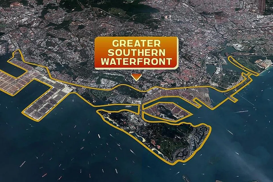 GSW: Projek Greater Southern Waterfront atau Pesisiran Selatan Besar melibatkan tanah seluas enam kali saiz Marina Bay. - Foto fail 