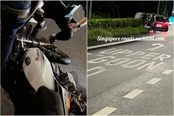 Pemanggil itu menghubungi 995 untuk melaporkan kemalangan melibatkan motosikal dan kereta. 