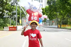 Maisarah Mohamed Nizar, 10 tahun, dari Sekolah Rendah Valour, akan membuat persembahan di NDP 2024 sebagai maskot Singa The Lion.