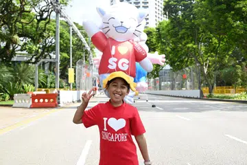 Maisarah Mohamed Nizar, 10 tahun, dari Sekolah Rendah Valour, akan membuat persembahan di NDP 2024 sebagai maskot Singa The Lion.