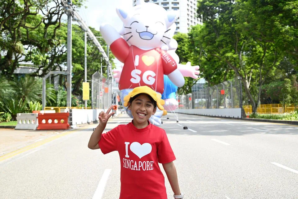 Maisarah Mohamed Nizar, 10 tahun, dari Sekolah Rendah Valour, akan membuat persembahan di NDP 2024 sebagai maskot Singa The Lion.