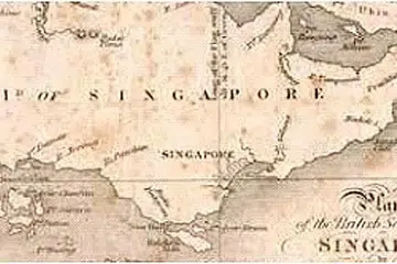 BEDOK SUDAH ADA DALAM PETA SEAWAL SEAWAL 1820: Inilah peta lukisan Kapten Franklin daripada Syarikat Hindia Timur Inggeris yang menunjukkan lokasi "Badok S." (Sungai Bedok), "Large Red Cliff" (Tanah Merah Besar) and "Small Red Cliff" (Tanah Merah Kechil). Malah, sehelai lagi peta oleh pelukis peta Manuel Godinho de Eredia, yang berketurunan Portugis, menunjukkan nama 'Sunebodo' atau Sungai Bedok pada peta yang bertarikh 1604. - Gambar oleh SARAFIAN SALLEH