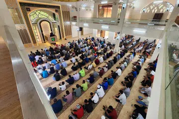 Khutbah Hari Raya Aidilfitri pada 2024 diadakan di dewan solat utama yang baru di Masjid Al-Amin.  