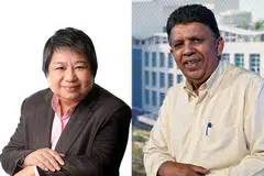 CEO SPH SMT: Cik Teo Lay Lim (kiri) dilantik sebagai CEO Kumpulan Media SPH mulai 1 Mac. Beliau menggantikan Encik Patrick Daniel (kanan), yang telah memimpin pasukan peralihan dan menyeliakan kelancaran penstrukturan perniagaan media SPH. - Foto-foto SPH MEDIA TRUST, KUA CHEE SIONG