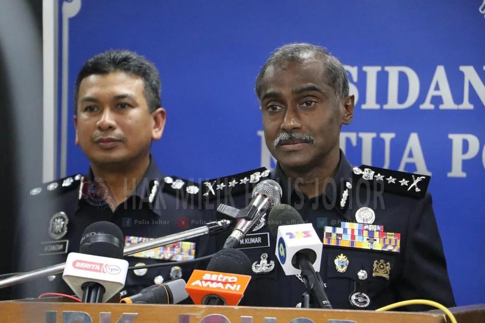 Ketua Polis Johor, Pesuruhjaya M Kumar.