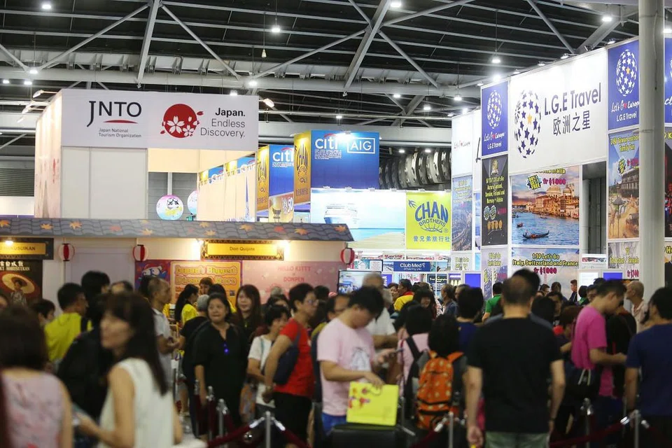 DITUNDA: Pameran pelancongan merupakan sumber pendapatan tahunan sebanyak 20 peratus bagi agensi pelancongan setempat. FOTO: LIANHE ZAOBAO