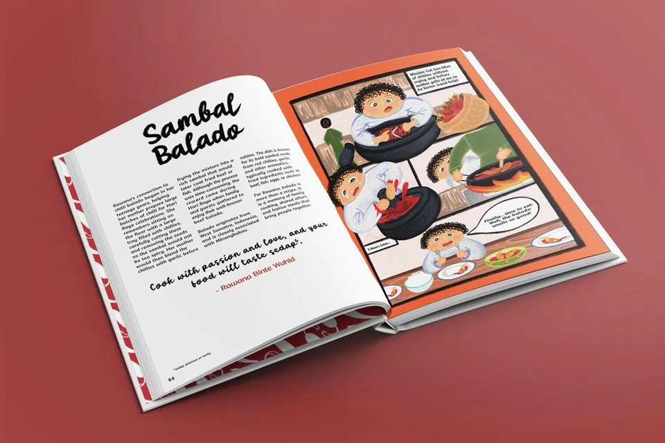 Setiap resipi dalam buku, ‘The Chilli Club’, disertakan dengan kisah peribadi penyumbangnya serta ilustrasi lukisan tangan yang dihasilkan oleh Cik Dina berdasarkan cerita yang dikongsikan.