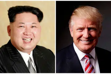 SIDANG PENTING: Encik Kim Jong Un (kiri) dan Encik Donald Trump bakal mengadakan sidang di SIngapura pada 12 Jun ini. - Foto REUTERS