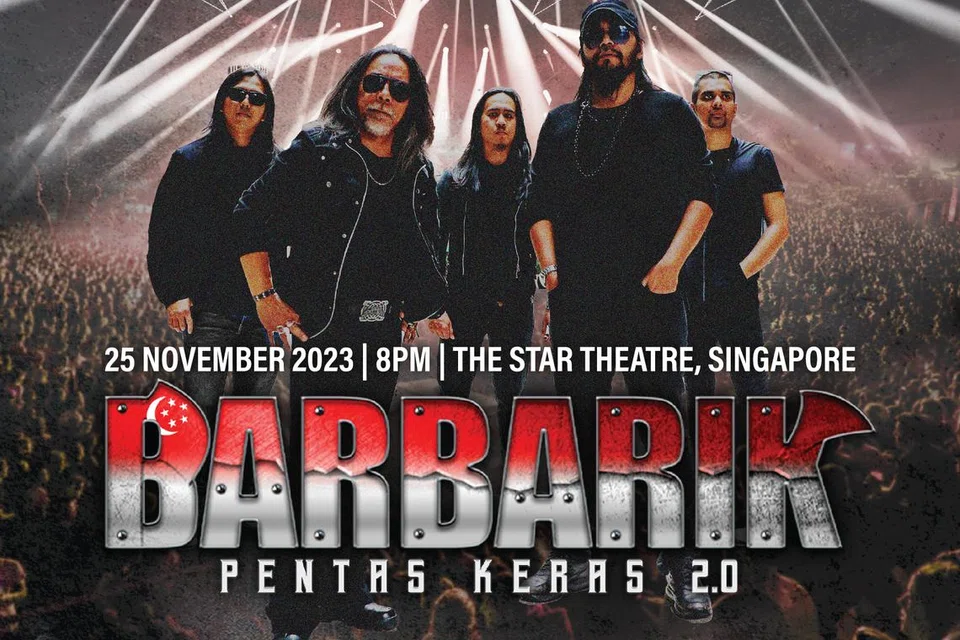 PENYATUAN LAMA DAN BARU: Selepas 22 tahun, Muss (dua dari kiri) dan Jo Branko (dua dari kanan) mengusahakan projek nyala rasa yang memperjuangkan irama rok ‘keras’ atau ‘hard rock’ dengan dibantu pemuzik muda, Rozaimi Rosli (kiri), Adi Yamin Yahya (tengah) dan Ainul (Eqraf Ramli).