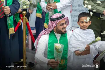 Ketibaan jemaah haji disambut pihak berkuasa Arab Saudi.