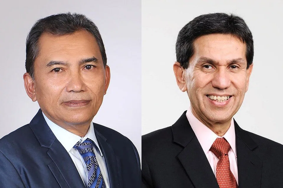 PERALIHAN PUCUK PIMPINAN: Encik Saat Abdul Rahman (kiri) dilantik sebagai Presiden Majlis Ugama Islam Singapura (Muis) yang kesembilan bermula 7 Ogos, menggantikan Haji Mohammad Alami Musa (kanan) yang akan mengundurkan diri.